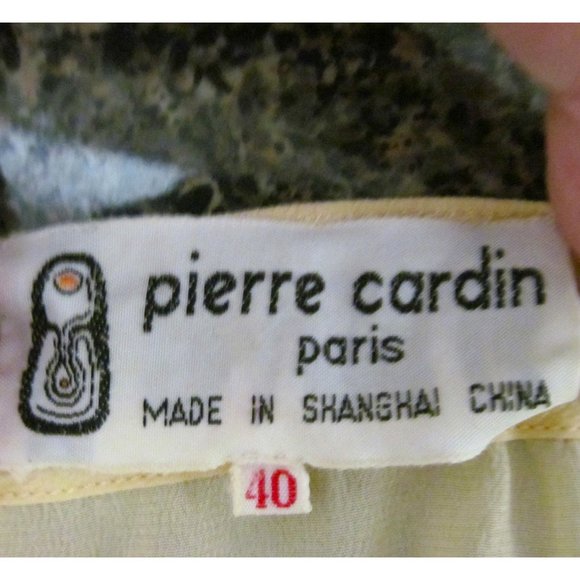 Pierre Cardin Yellow Silk Peasant Blouse - Picture 5 of 12